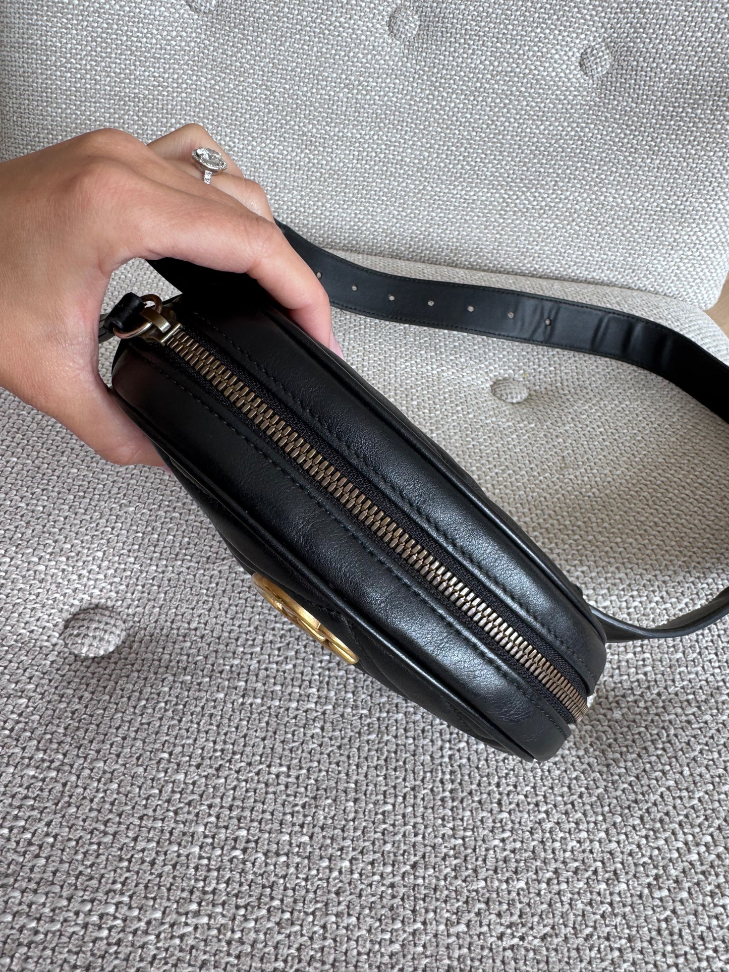 Gucci Black Marmont Belt bag