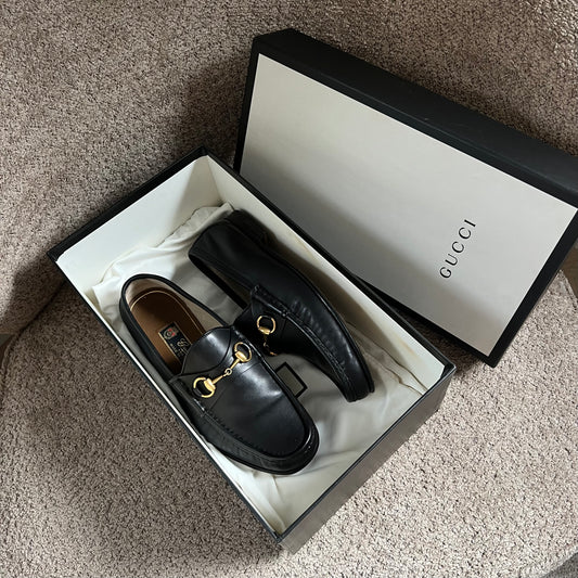 Gucci Black leather loafers 41
