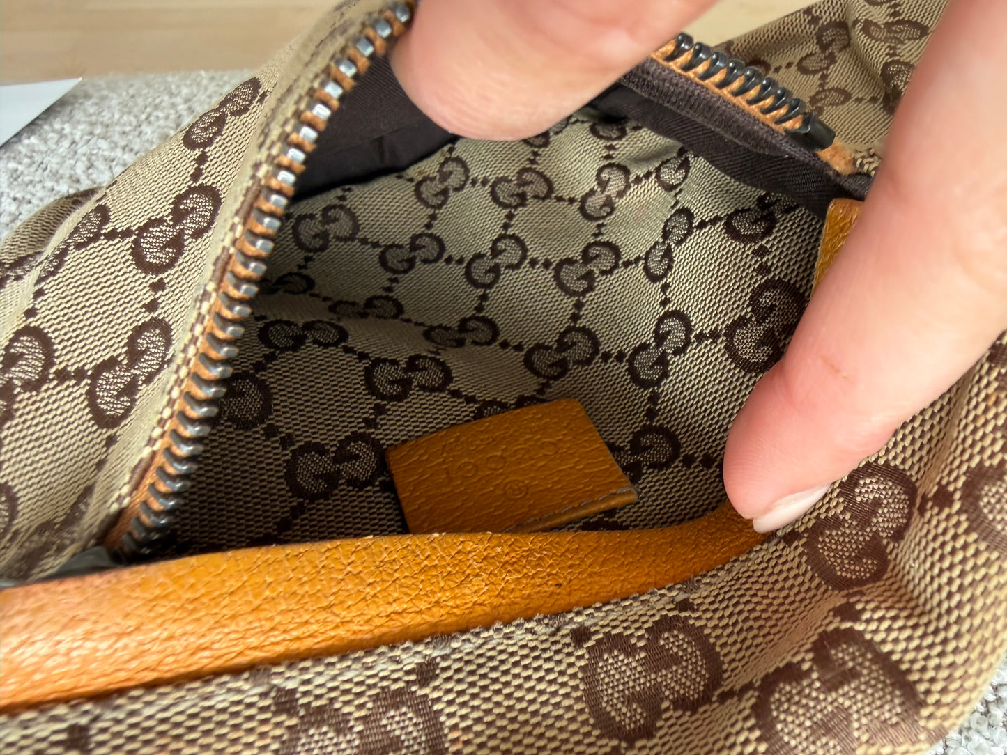 Gucci GG Canvas Belt Bag orange