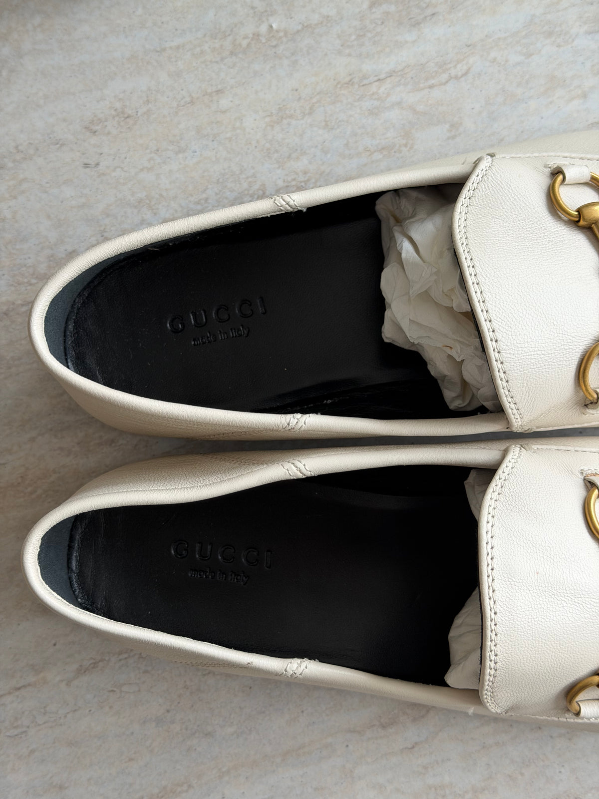 Gucci Leather Loafers – Råhvid / Creme - 40