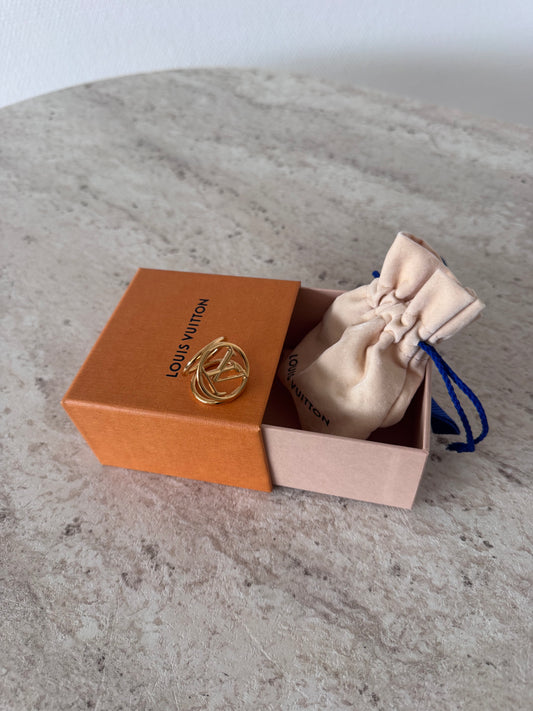 Louis Vuitton Louise Scarf Ring Gold Tone