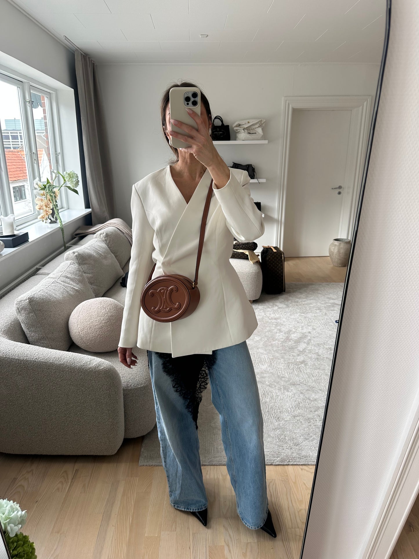 Celine Triomphe Oval bag - Tan