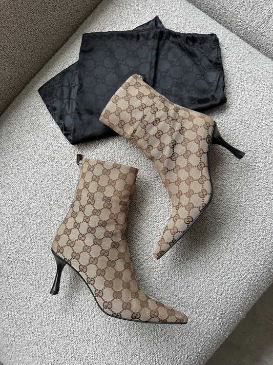 Gucci by Tom Ford ankelstøvle - Monogram Canvas
