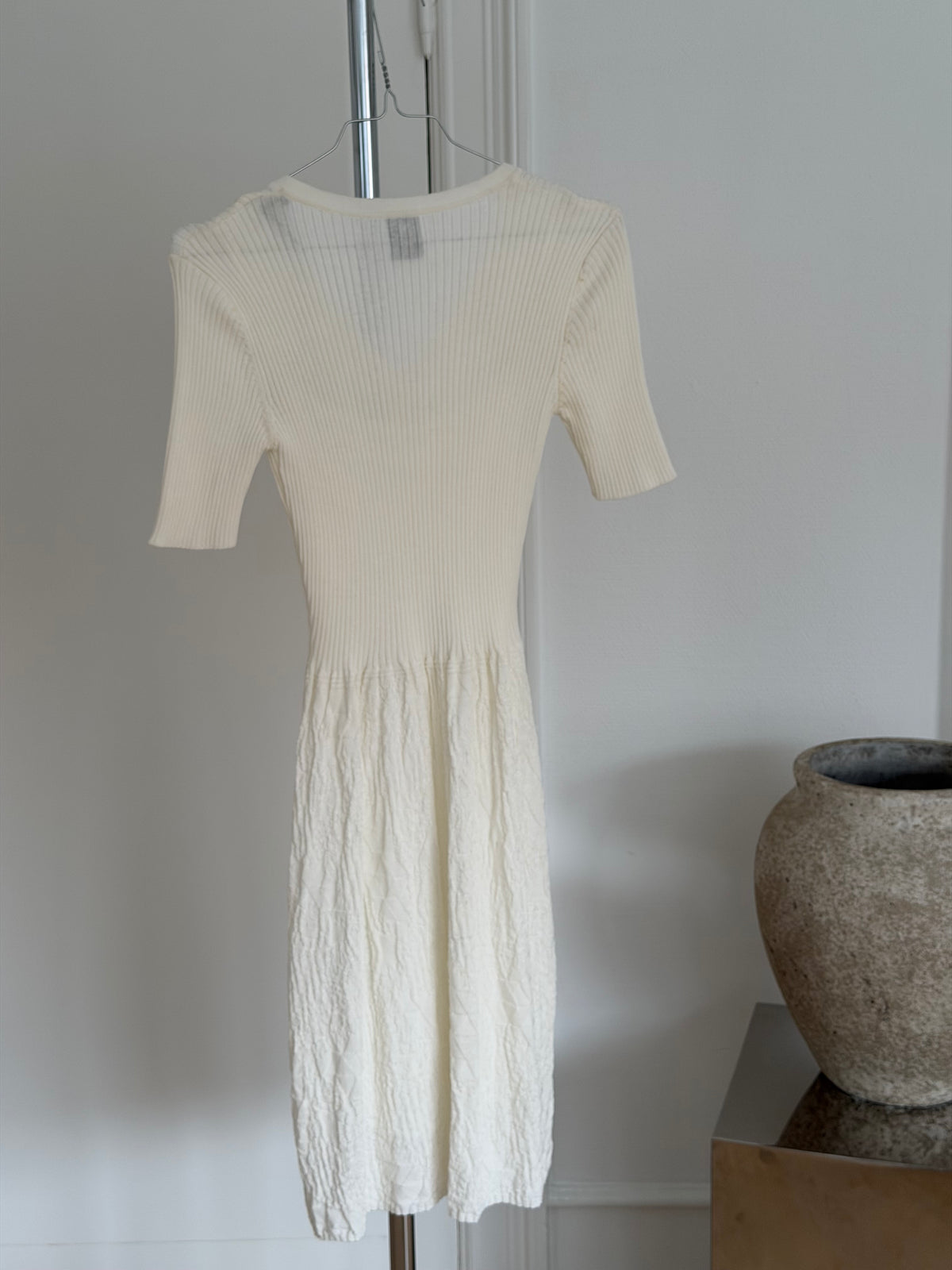 M Missoni cremefarvet strikkjole