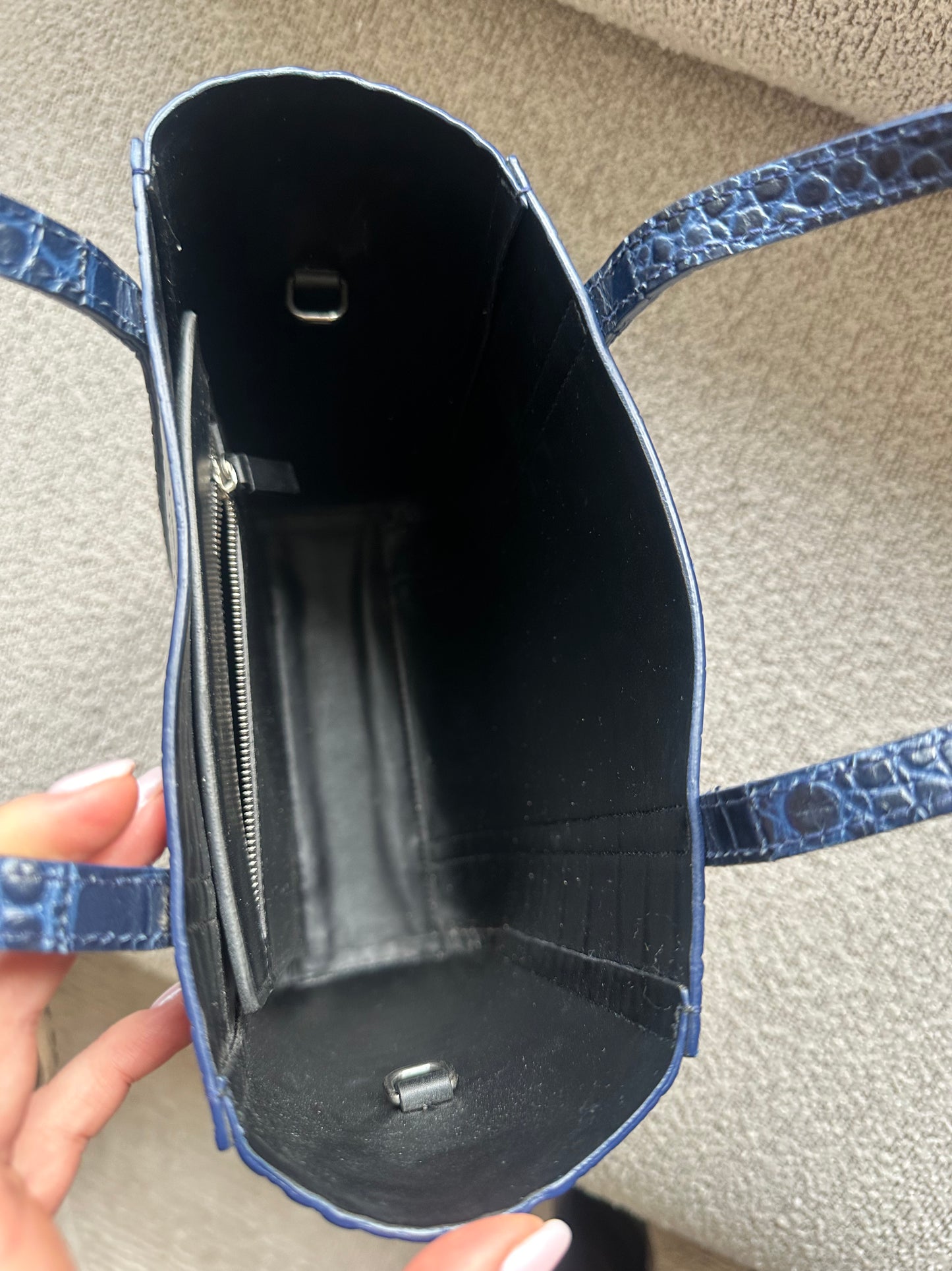 Balenciaga Everyday Tote Bag - Navy/Croco