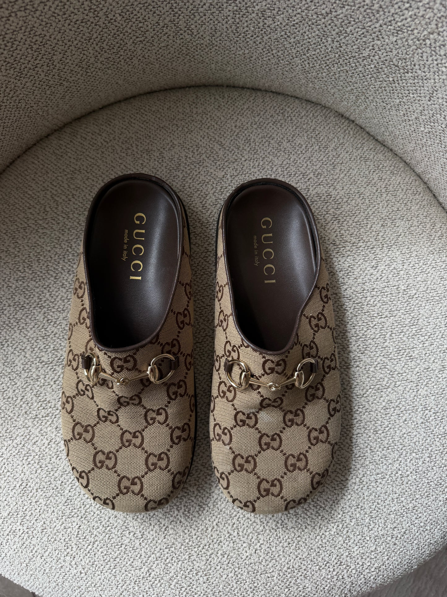 Gucci GG Canvas Horsebit Mules