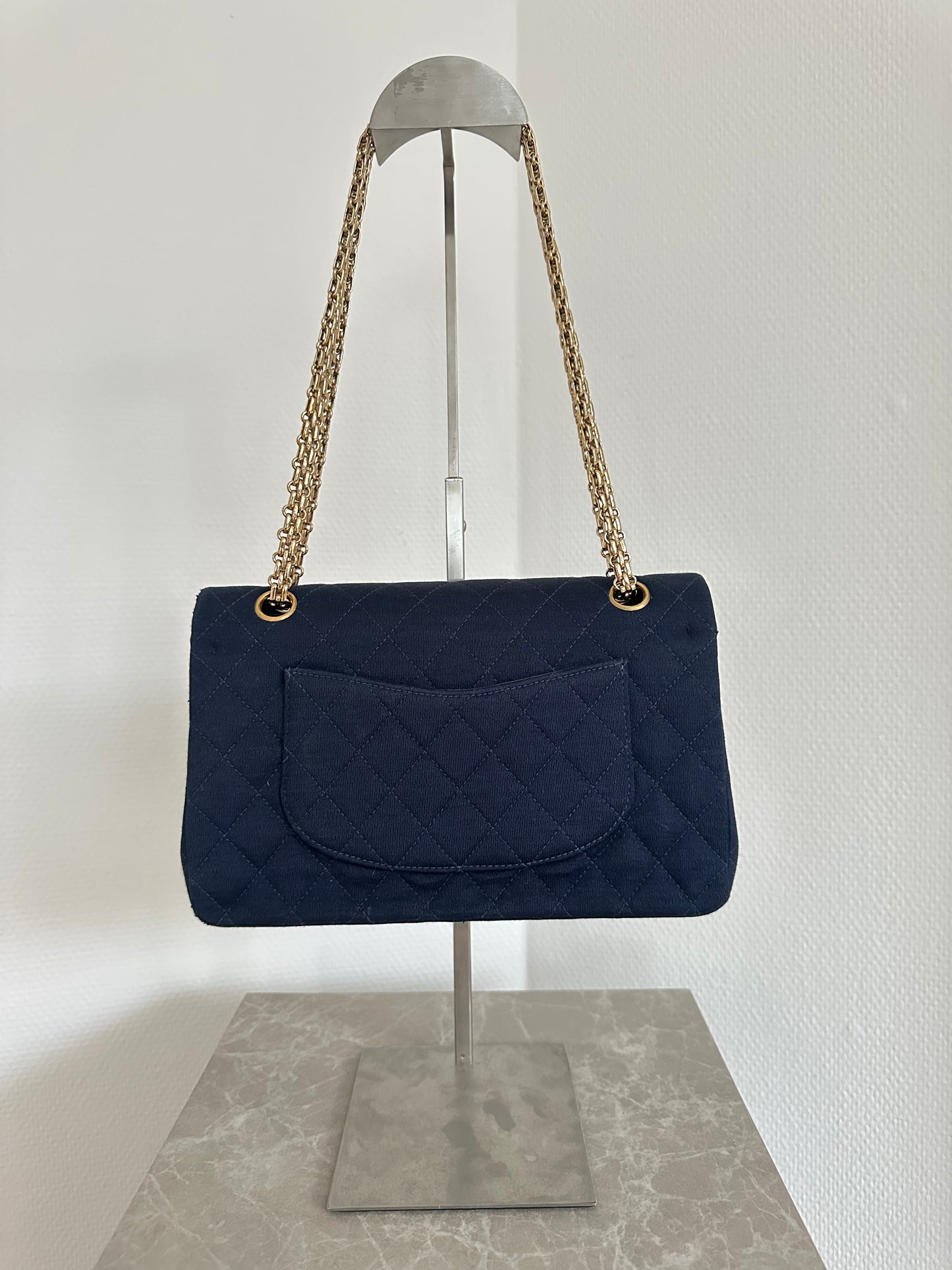 Chanel Classic Double Flap | Navy fabric