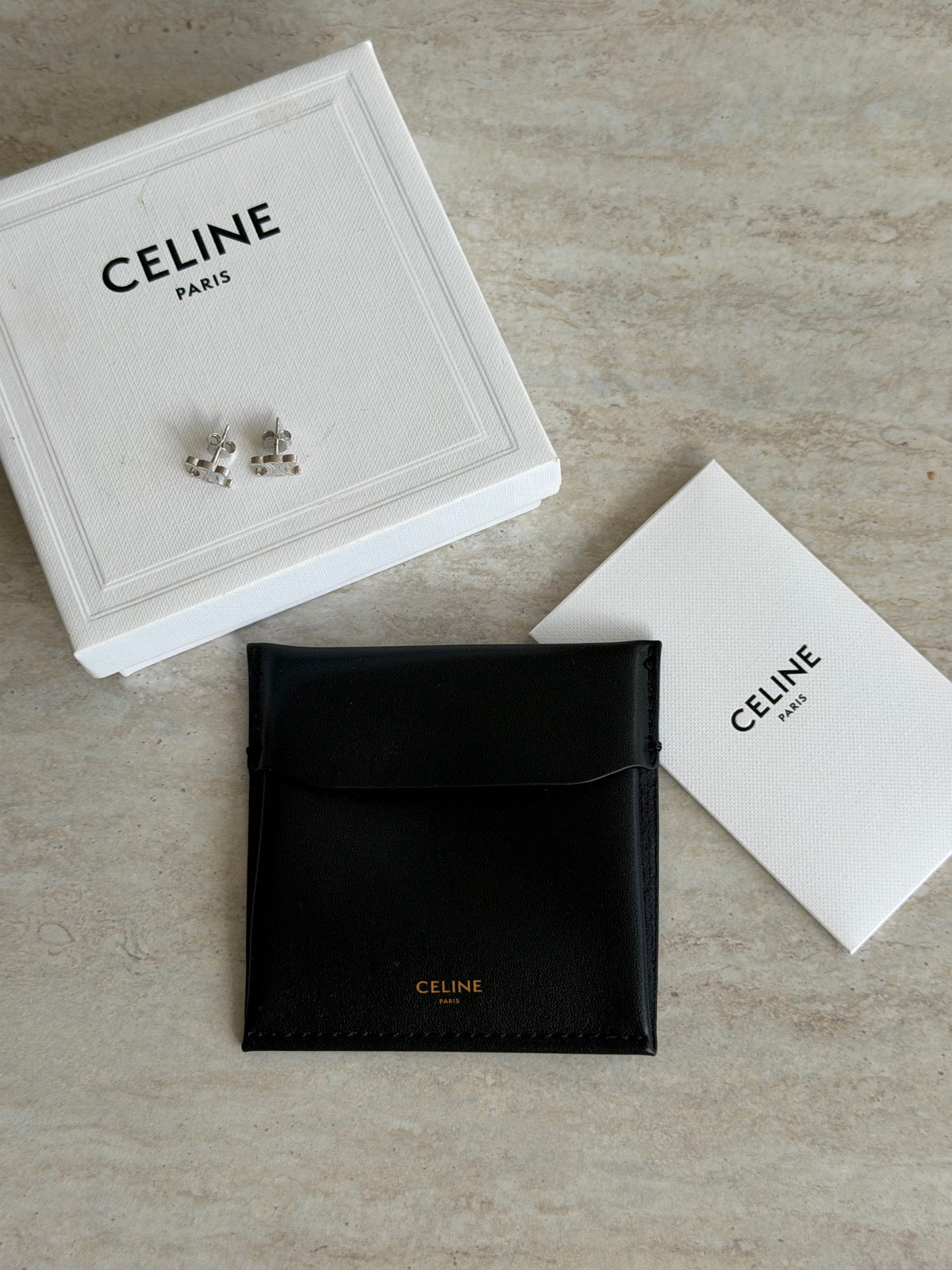 Celine Triomphe Stud Earrings