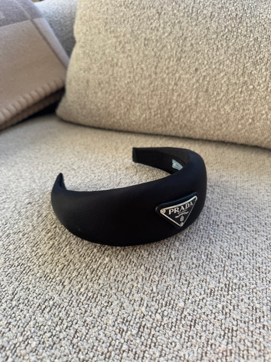 Prada Black Re-nylon Headband Hair accessories