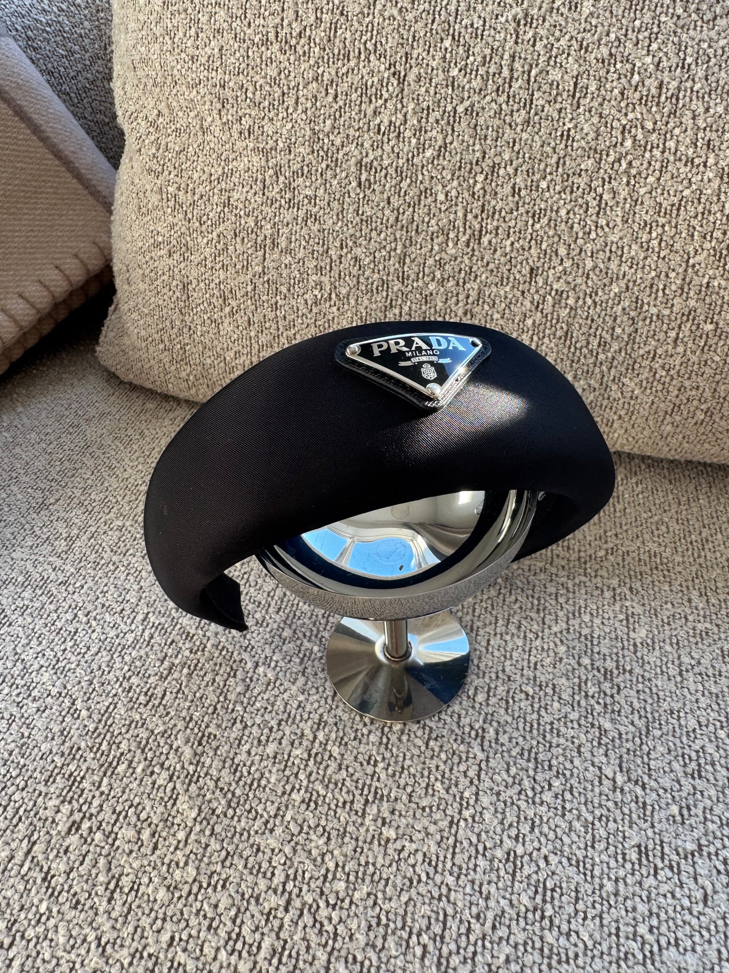 Prada Black Re-nylon Headband Hair accessories