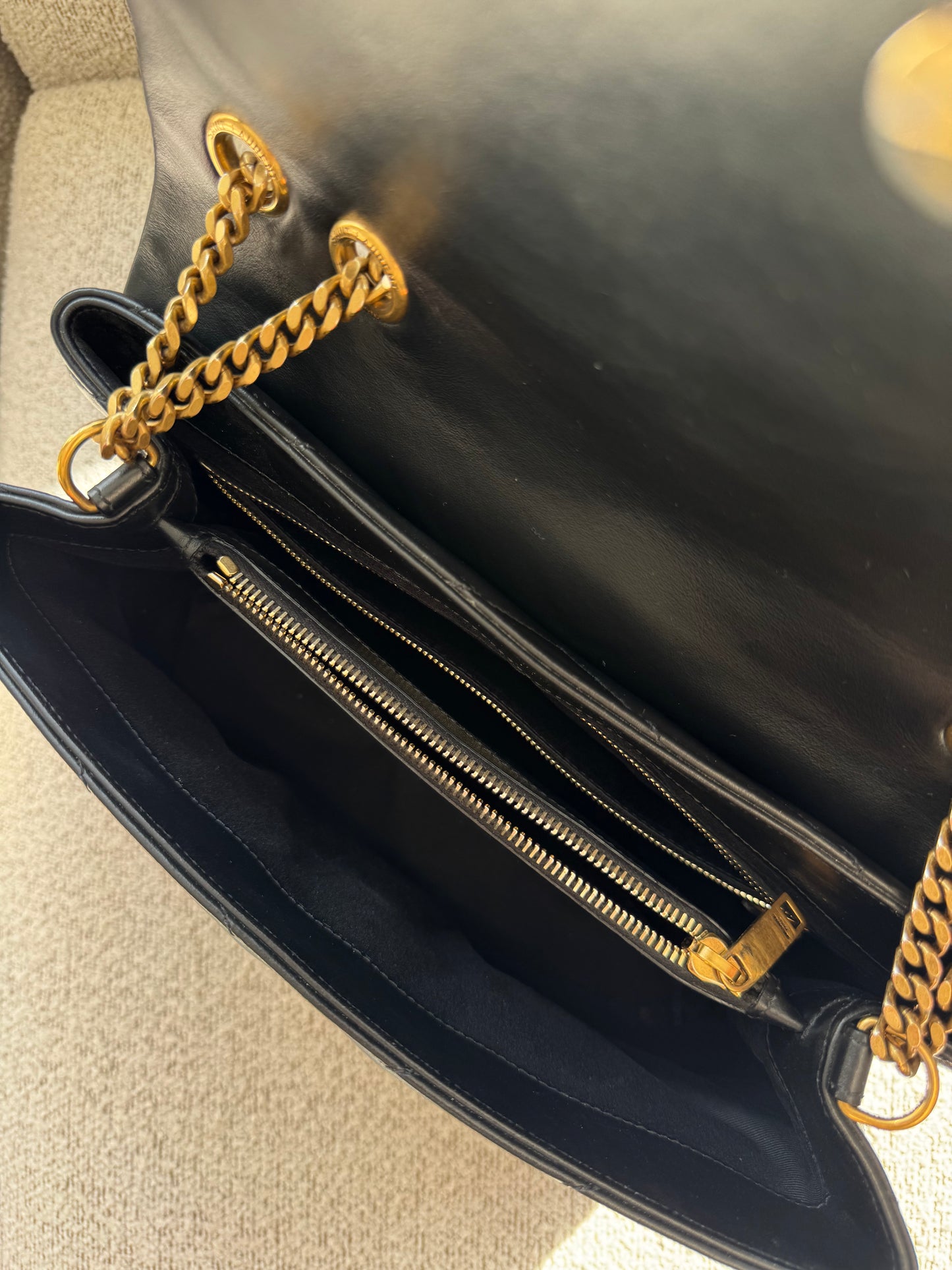 Saint Laurent YSL LouLou Medium Black Bag