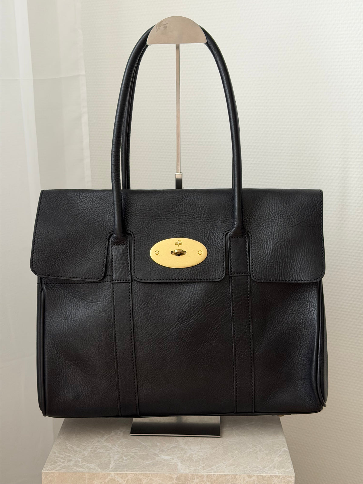 Mulberry Bayswater – Black Heavy Grain
