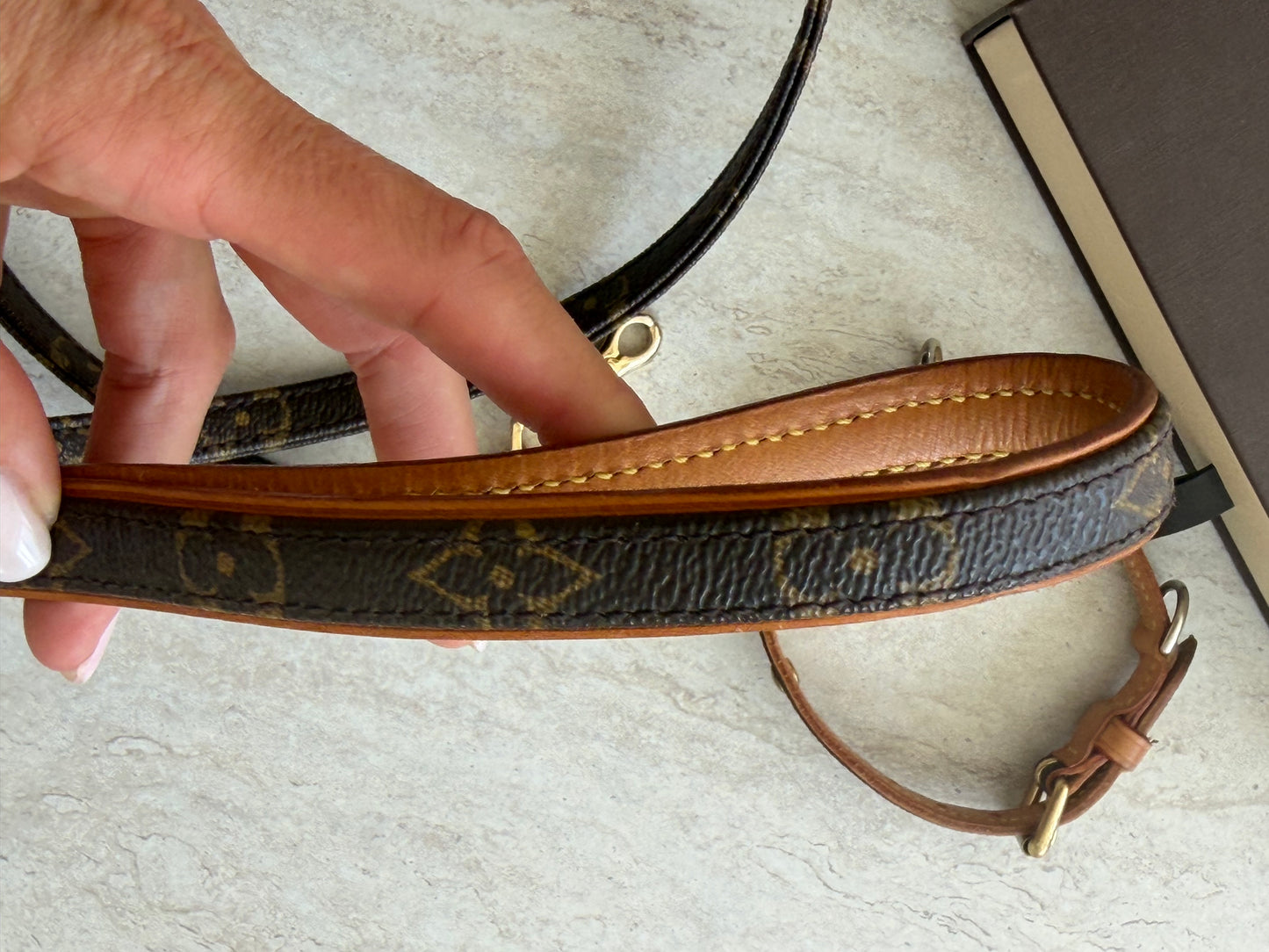 Louis Vuitton Baxter hundesnor & halsbånd – Monogram Canvas