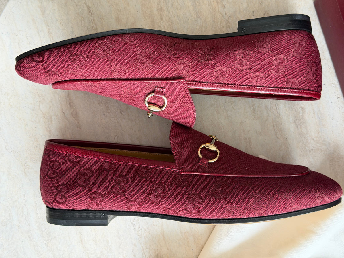 Gucci GG Canvas Loafers – Burgundy / Bordeaux - 39,5