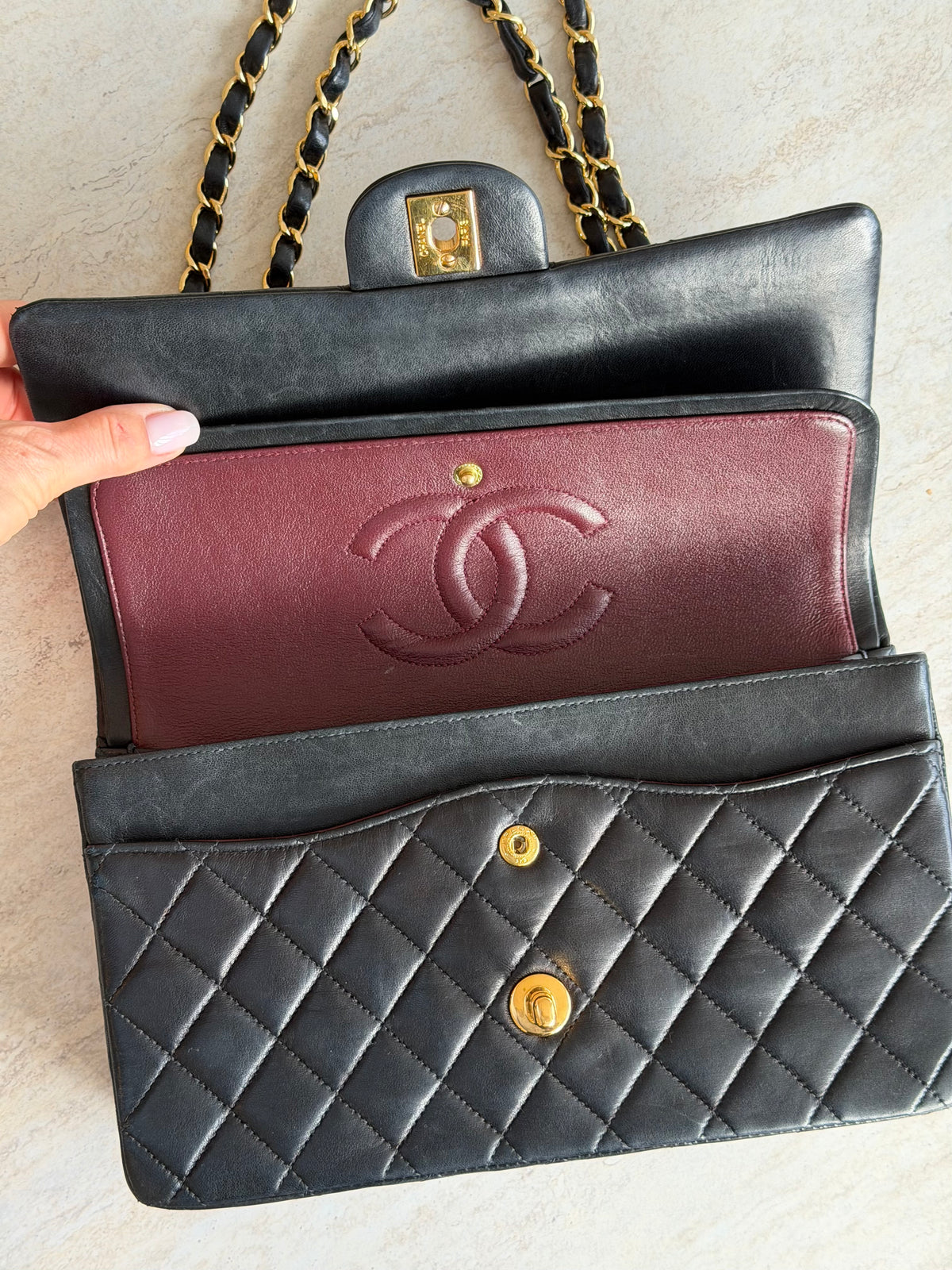 Chanel Medium Classic Double Flap – Black / 24K Gold-Plated Hardware