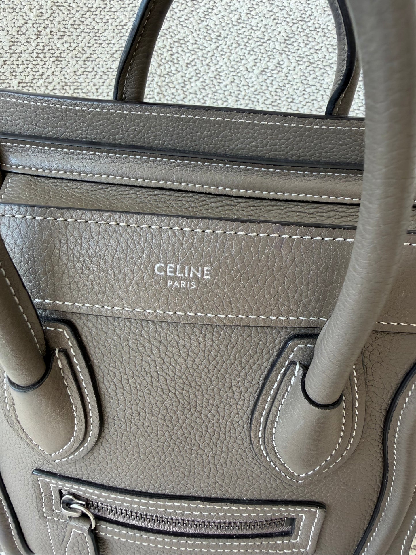 Celine Nano Luggage – Taupe