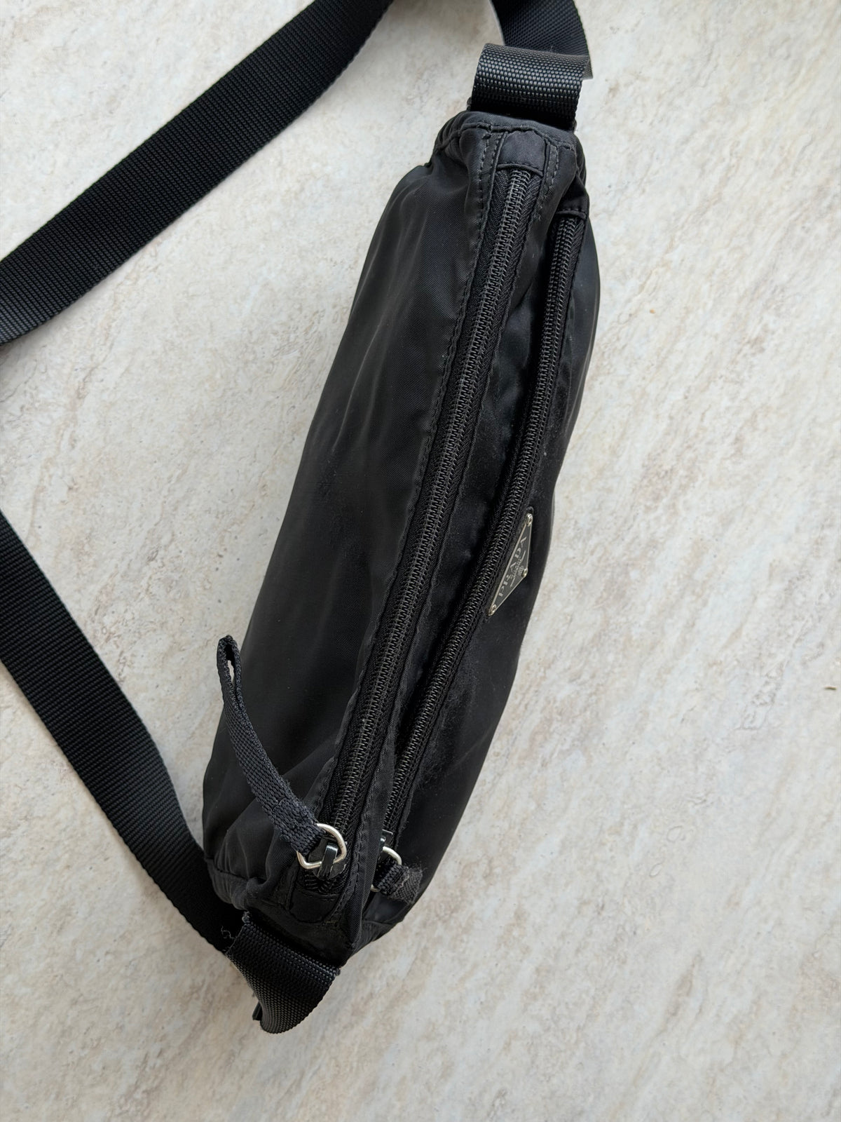 Prada Tessuto Nylon Crossbody Bag – Black