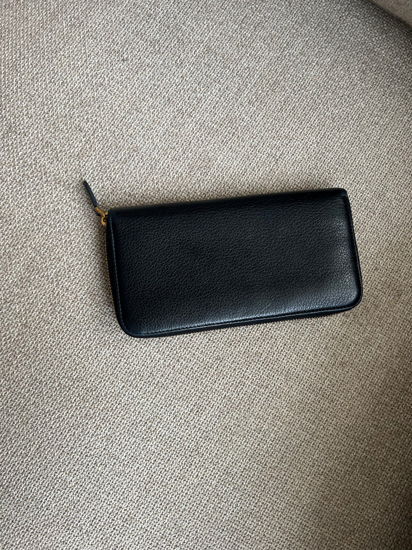 Prada Black leather Long Wallet