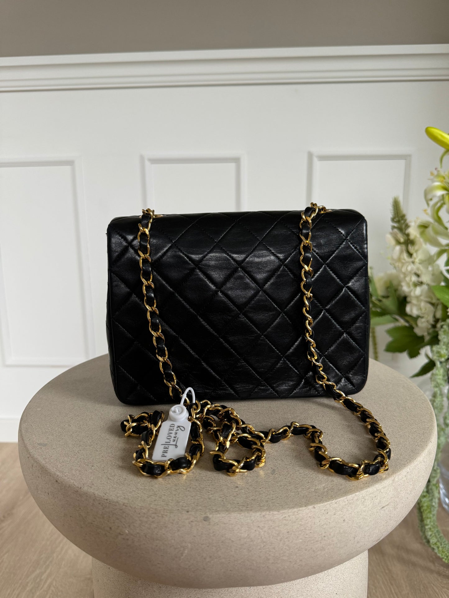 Chanel mini 20 Black classic flap bag