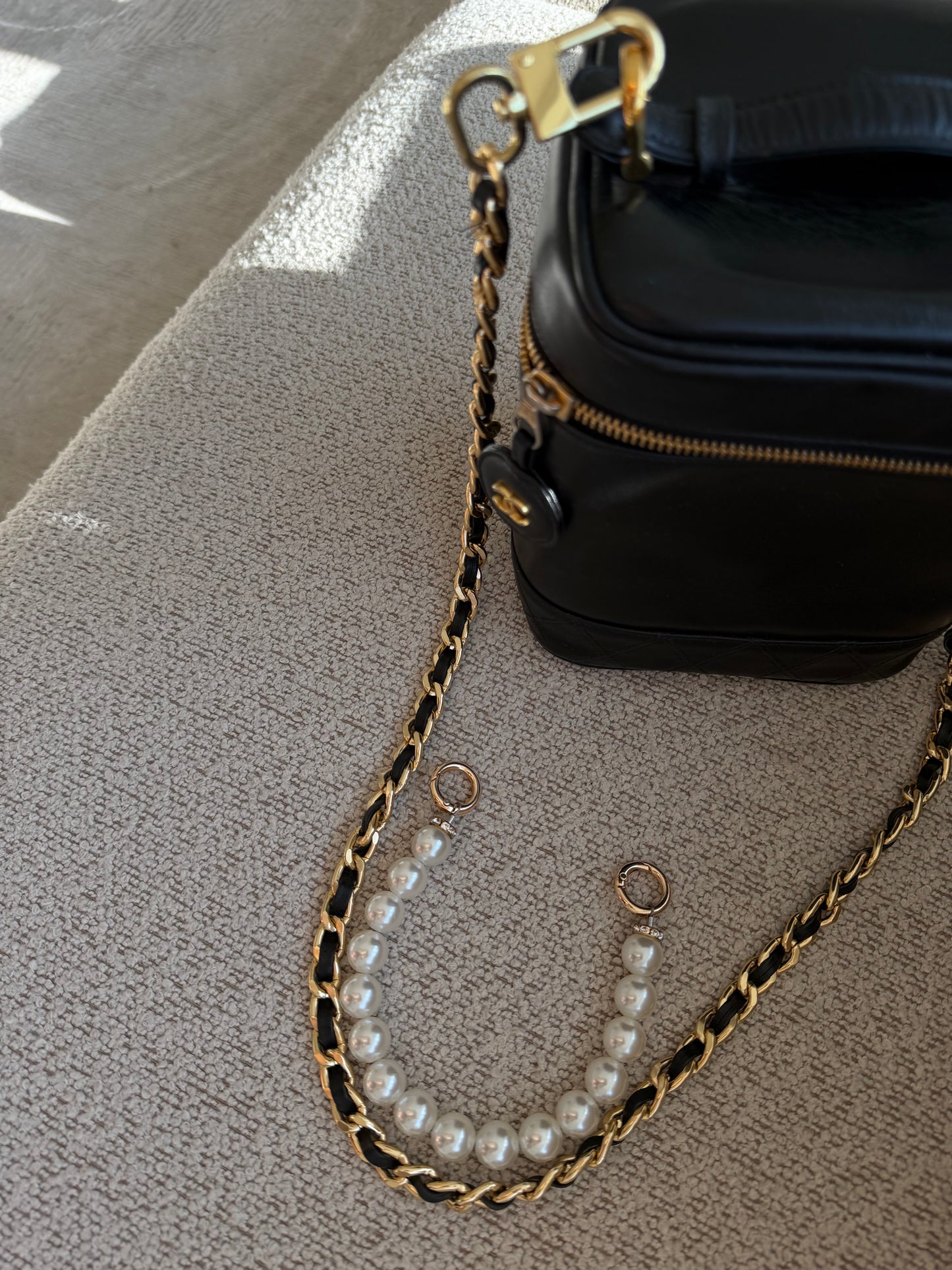 Chanel Black Leather Vanity Bag