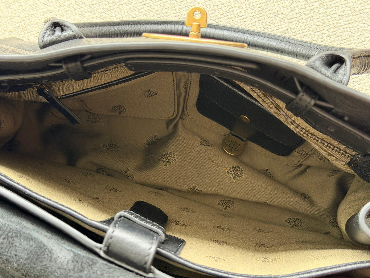 Mulberry Bayswater – Black Heavy Grain