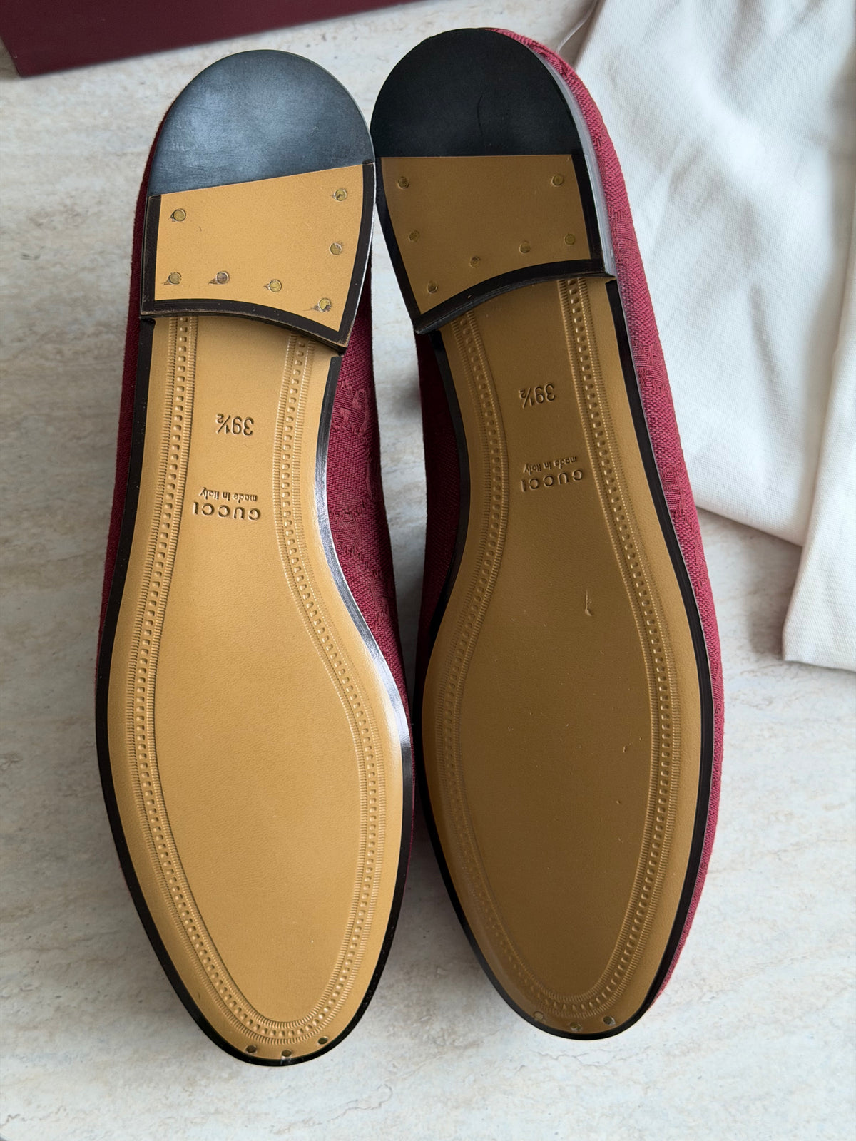 Gucci GG Canvas Loafers – Burgundy / Bordeaux - 39,5