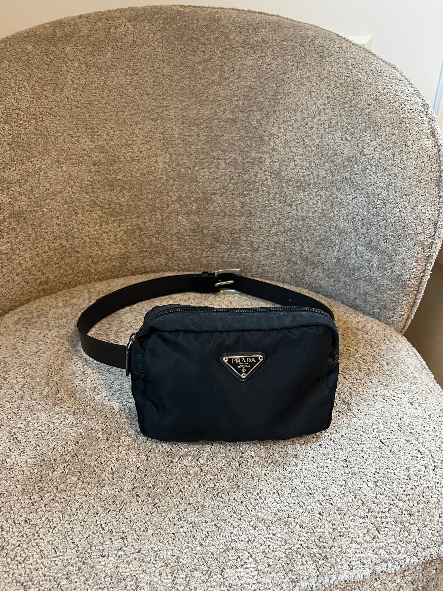 Prada belt bag Black nylon