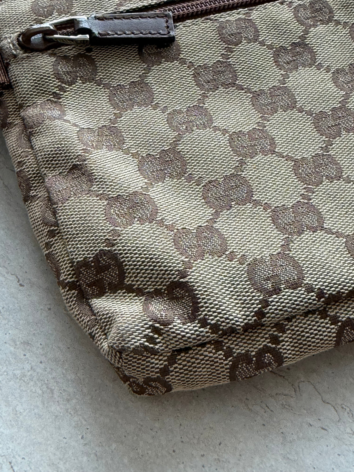 Gucci Vintage GG Canvas Belt Bag – Beige/Brown