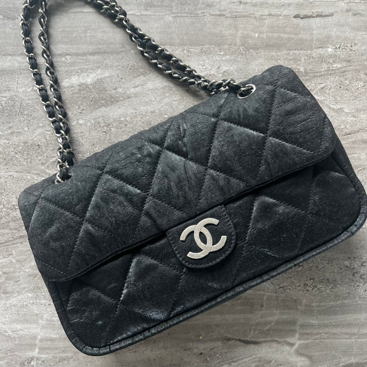 Chanel coated Black Flap Bag