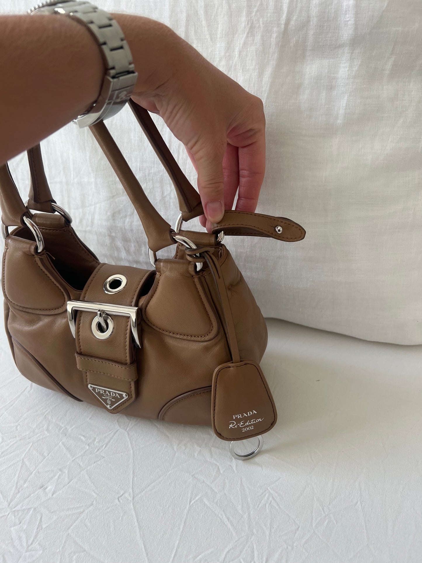 Prada Moon Moon Padded Nappa Leather Bag