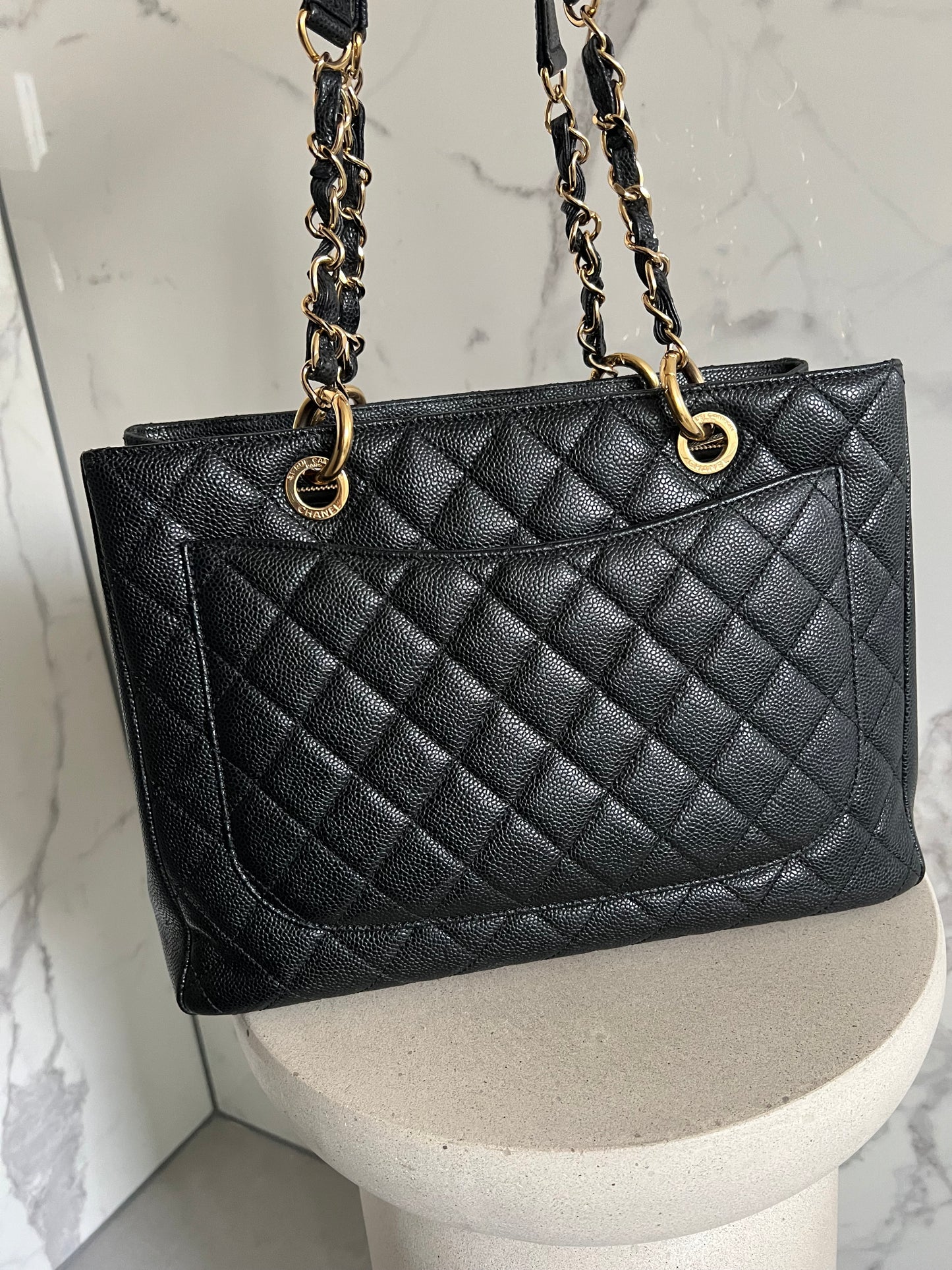 Chanel shopper caviar tote