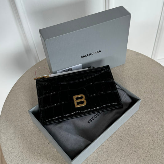 Balenciaga Croc Hourglass Black Card Holder