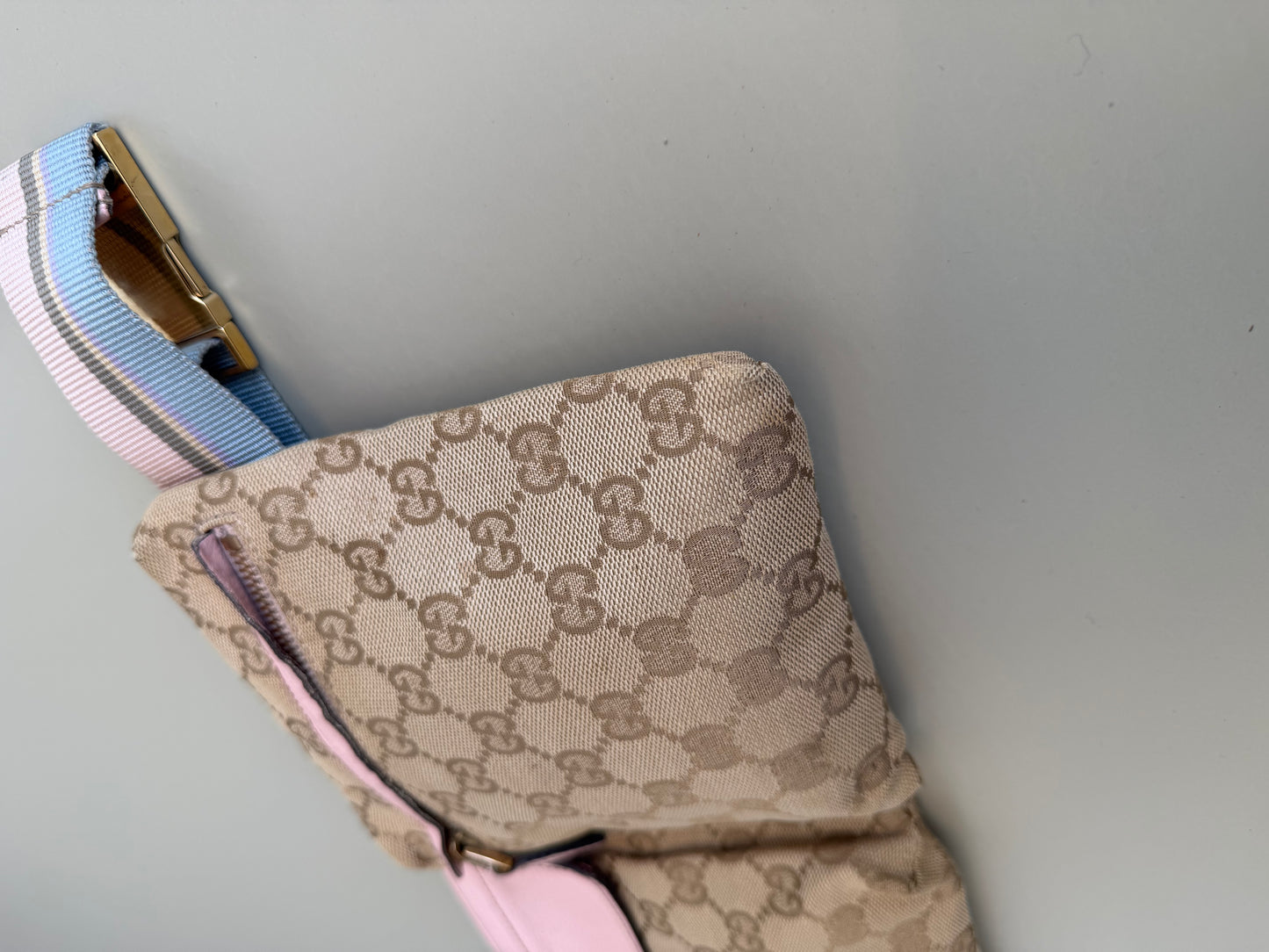 Gucci GG Canvas Belt Bag – Lyserød