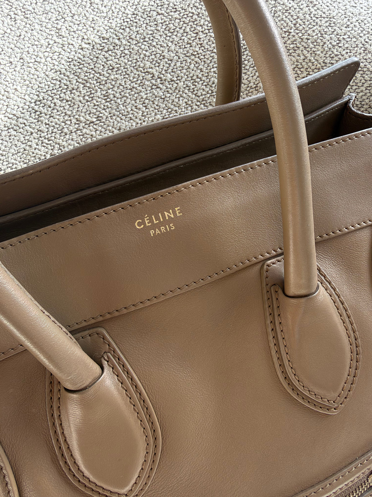 Celine Mini Luggage – Camel / Beige