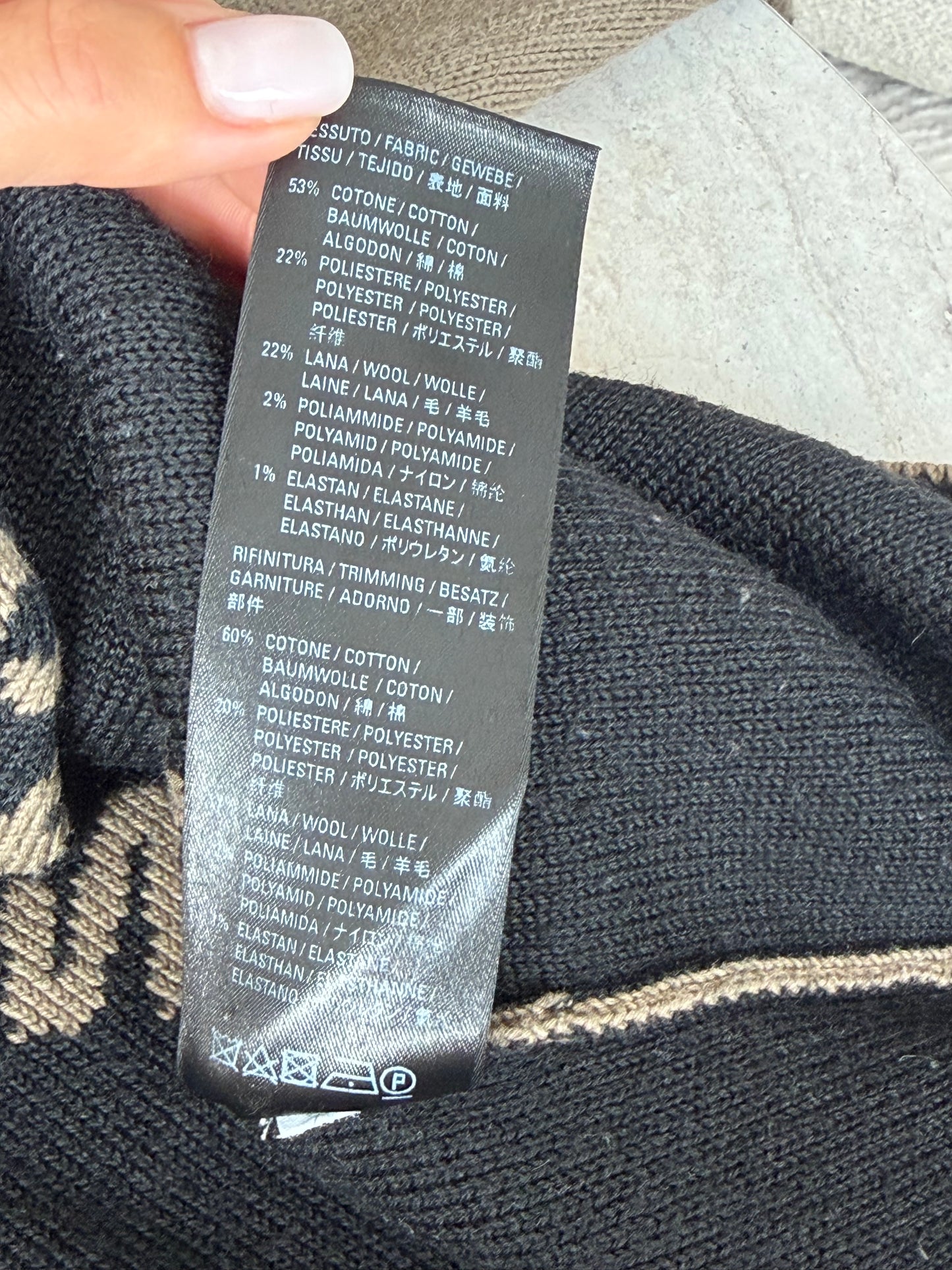 Balenciaga All Over Logo Knit – Str. XS