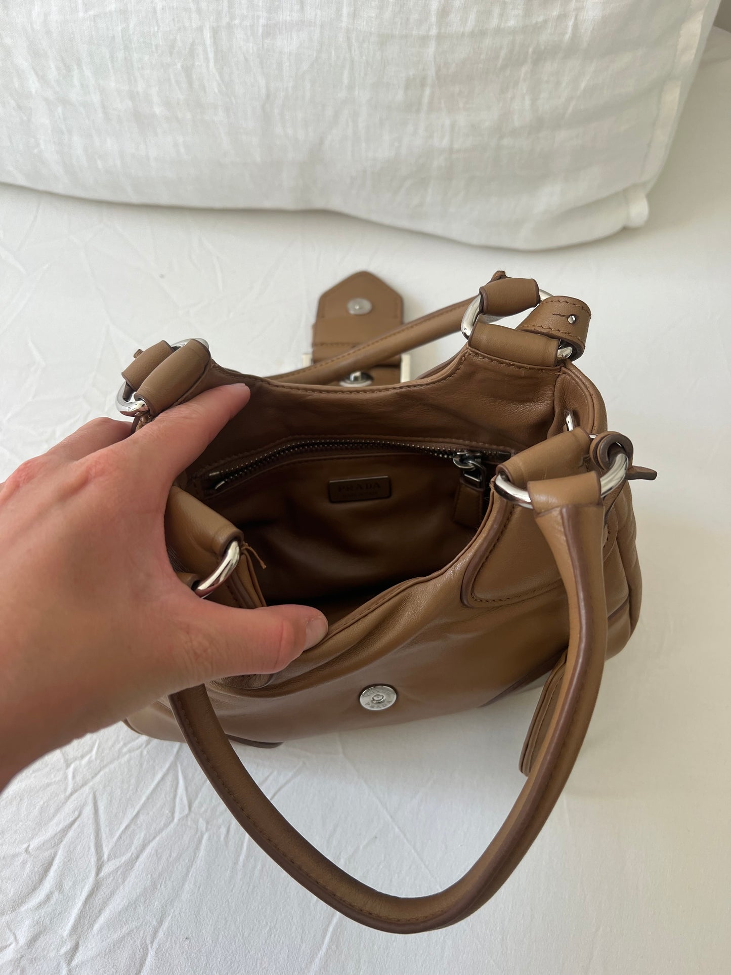 Prada Moon Moon Padded Nappa Leather Bag