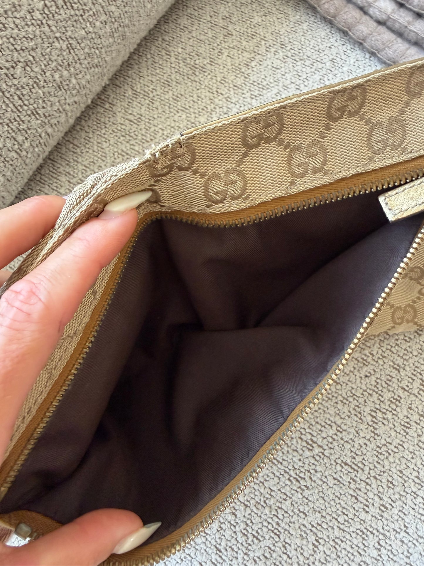 Gucci GG Canvas Bum Bag – Lyserød/Guld