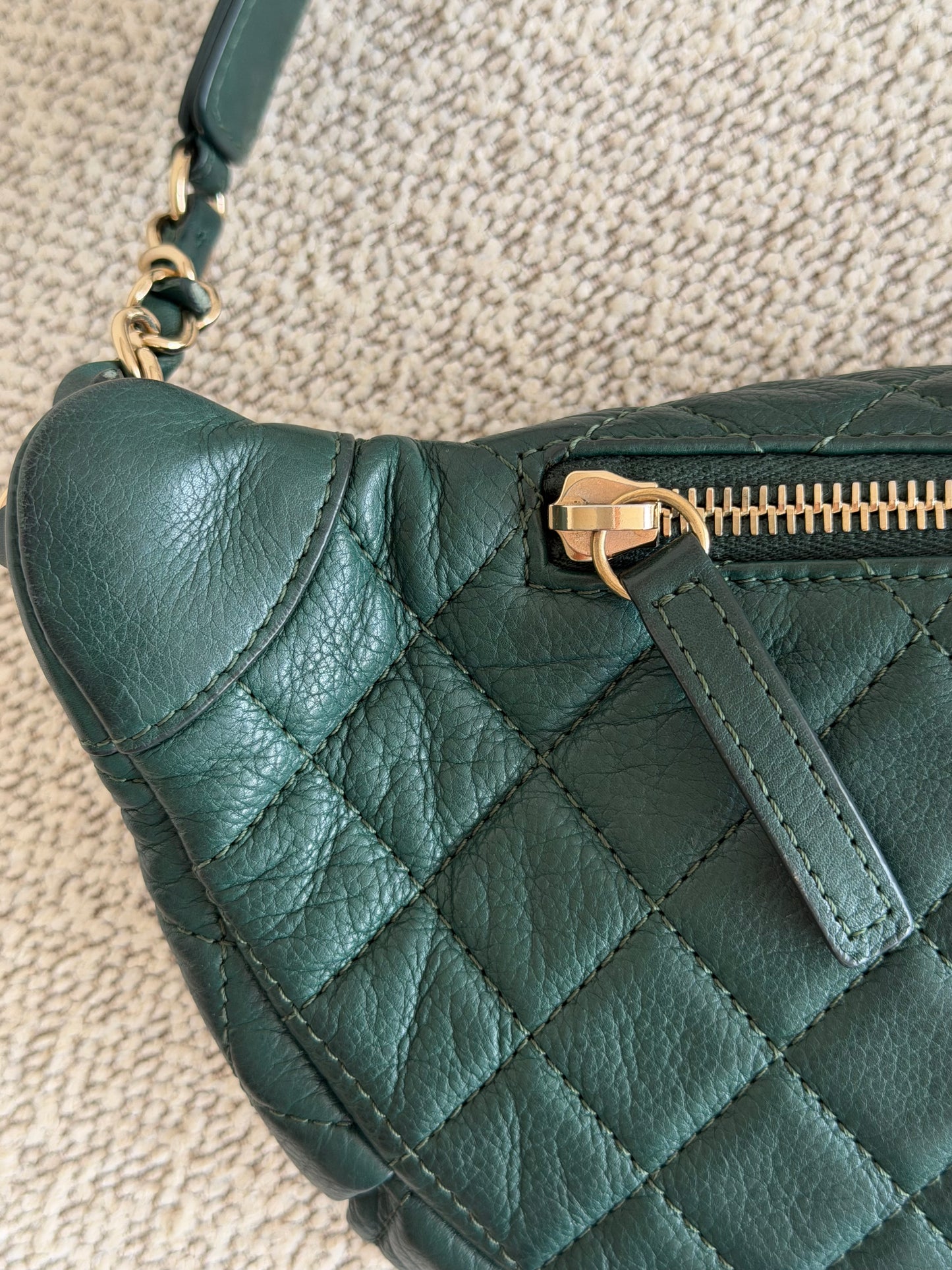 Chanel Quilted Banane Belt Bag – Dark Green