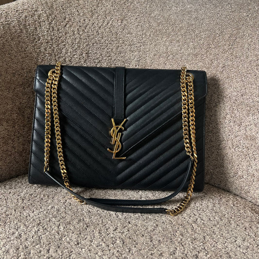 Saint Laurent Black Envelope Bag