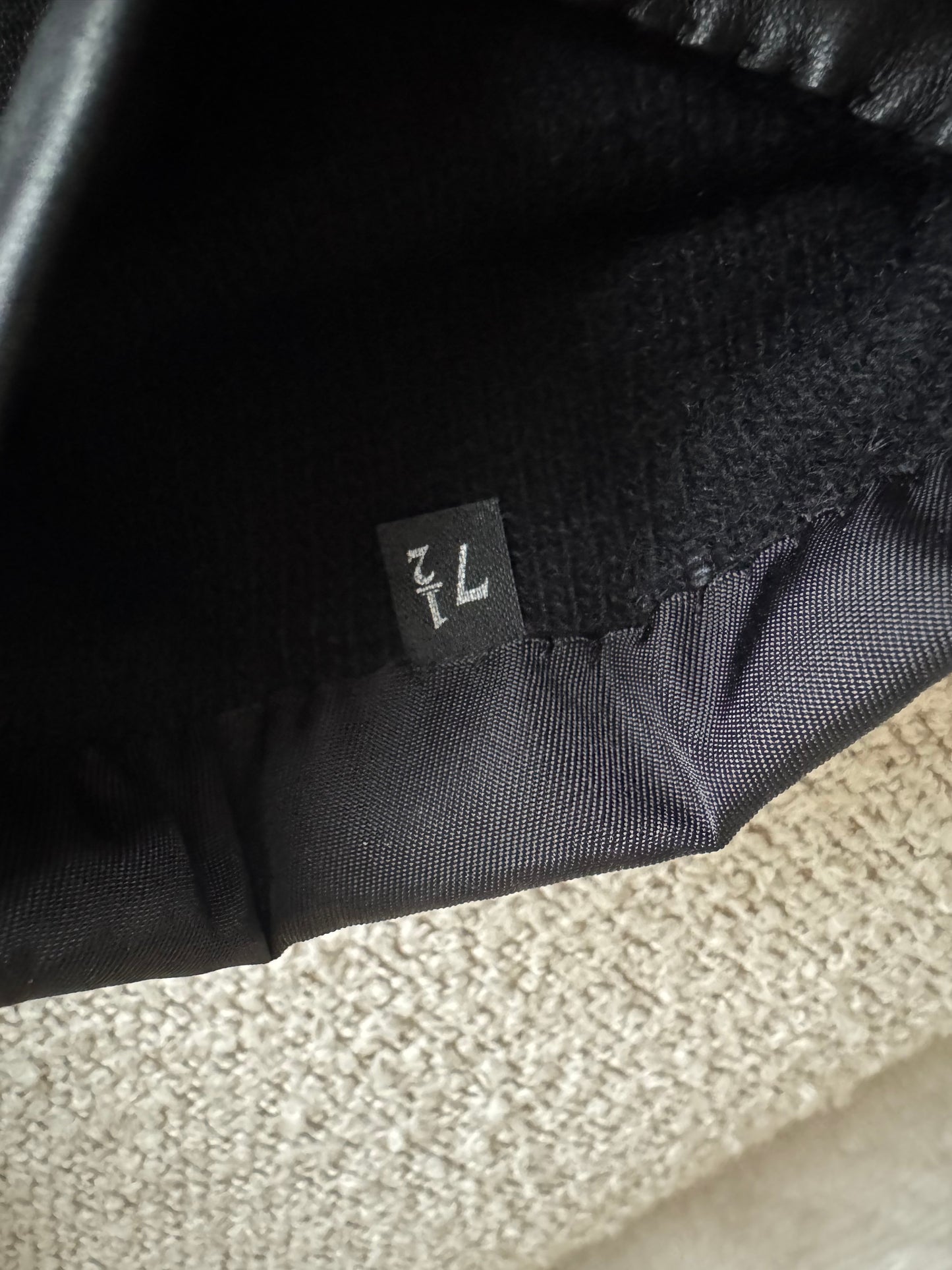 PRADA Long Nylon & Nappa Gloves – Black / Size 7½