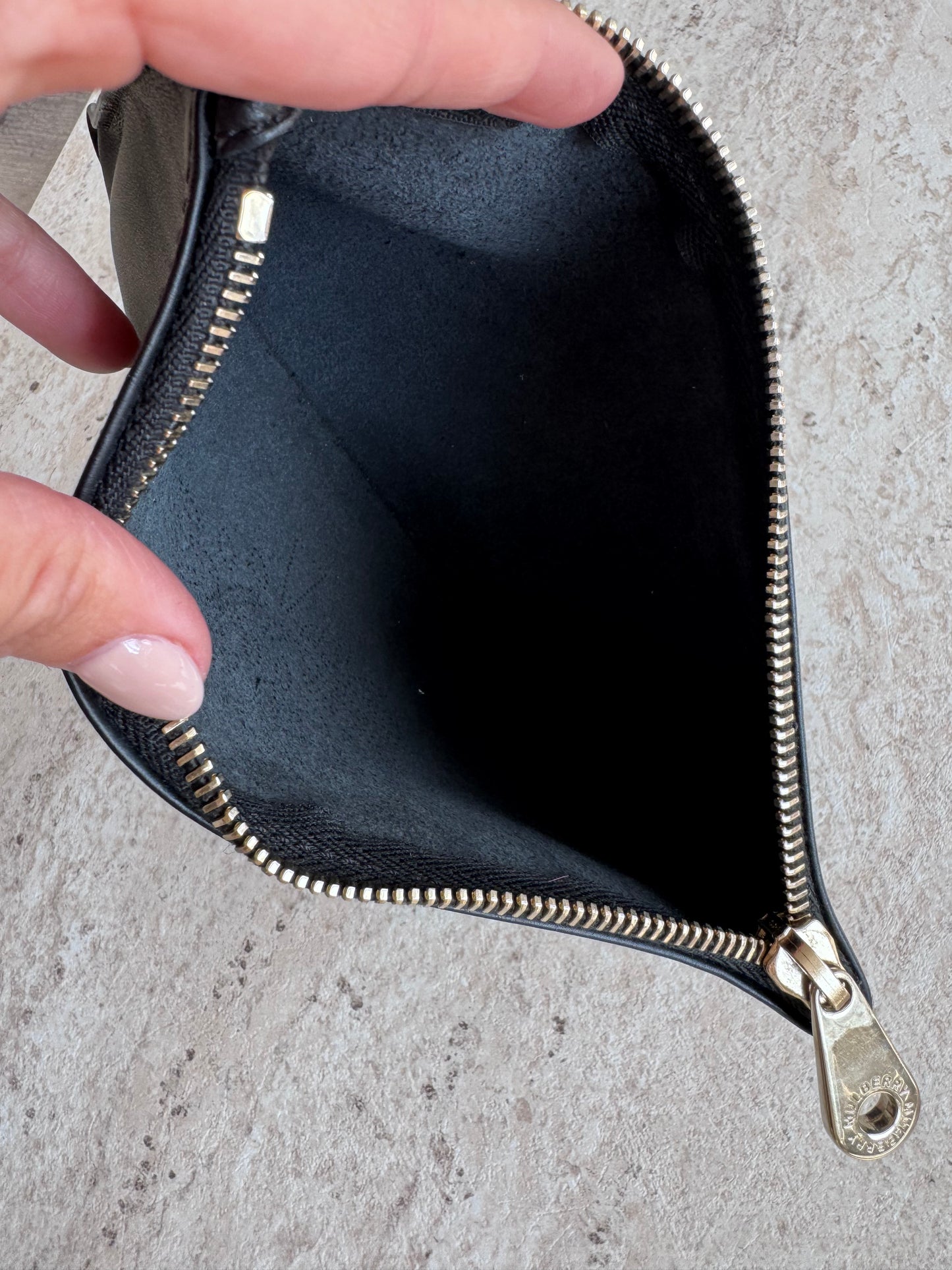 Mulberry Blossom Zip Black Clucth