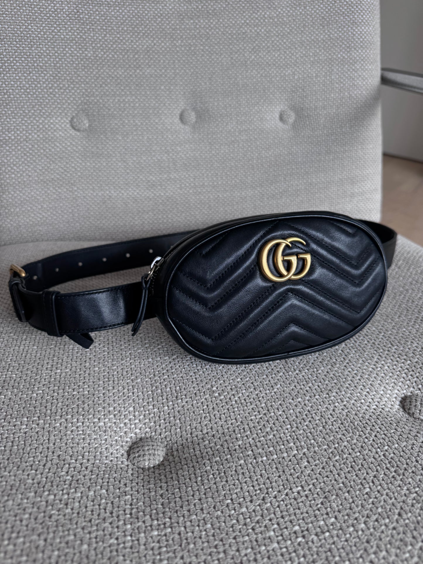 Gucci Black Marmont Belt bag