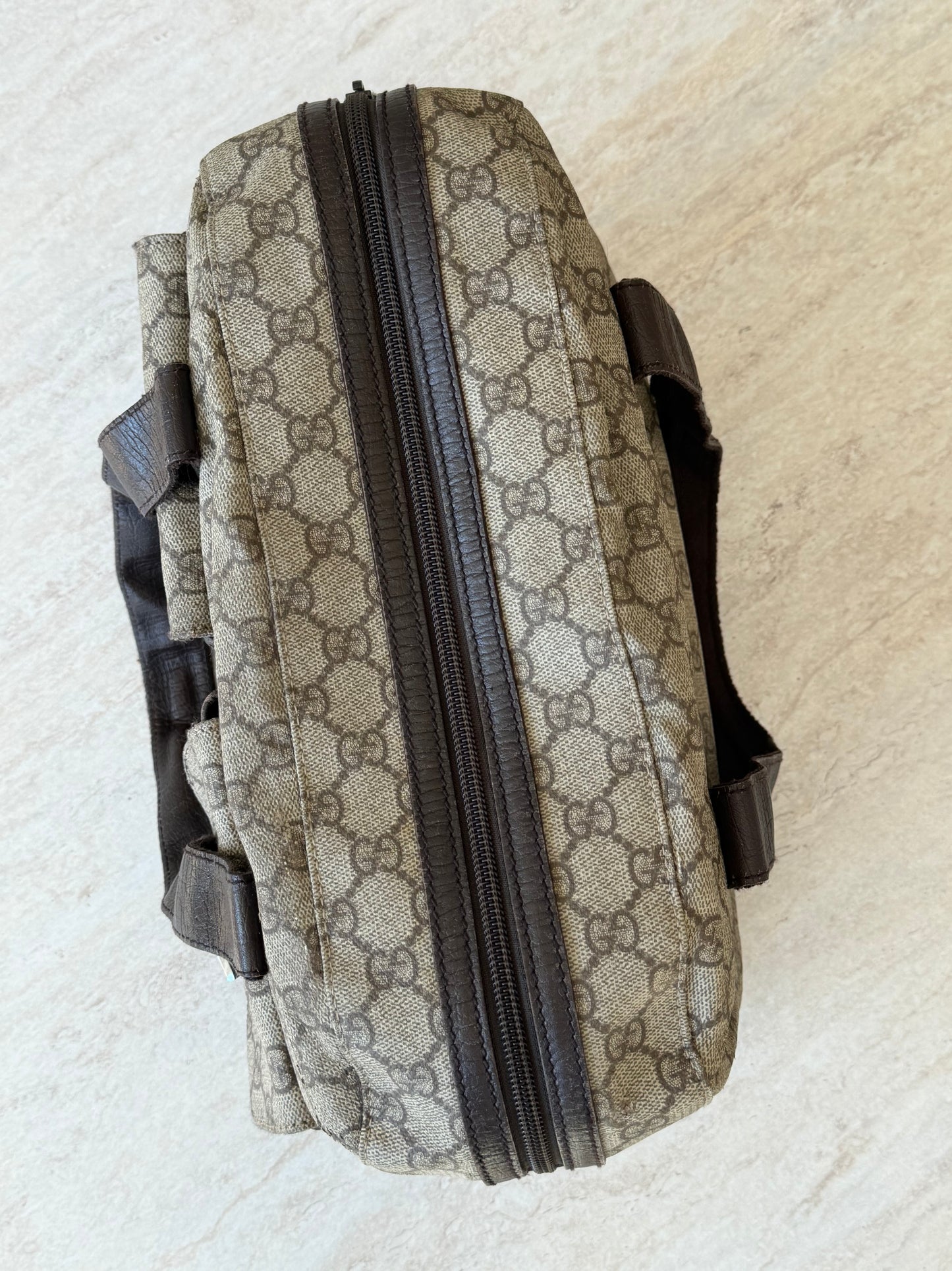 Gucci GG Supreme Boston Double Pocket Handbag