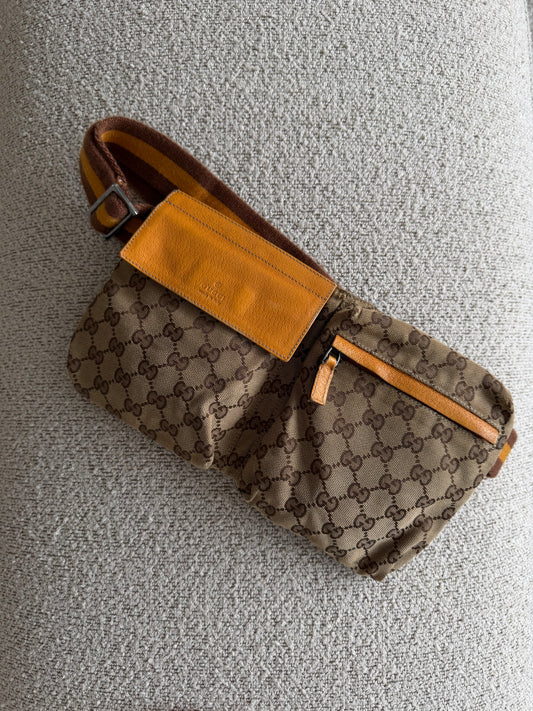Gucci GG Canvas Belt Bag orange