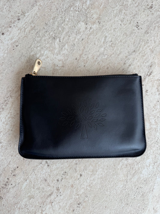 Mulberry Blossom Zip Black Clucth