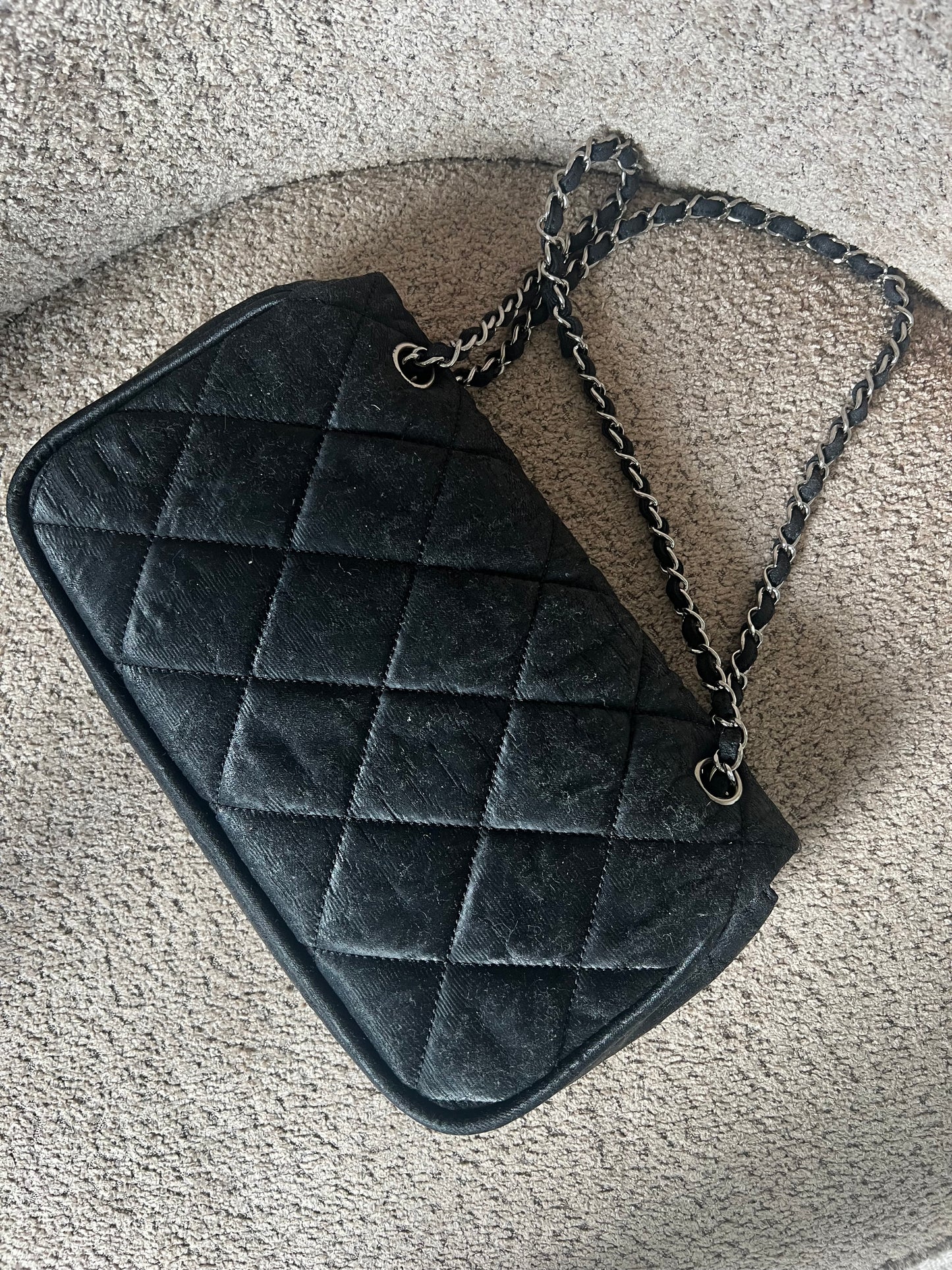 Chanel coated Black Flap Bag