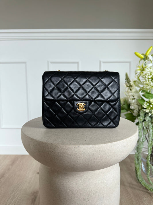 Chanel mini 20 Black classic flap bag