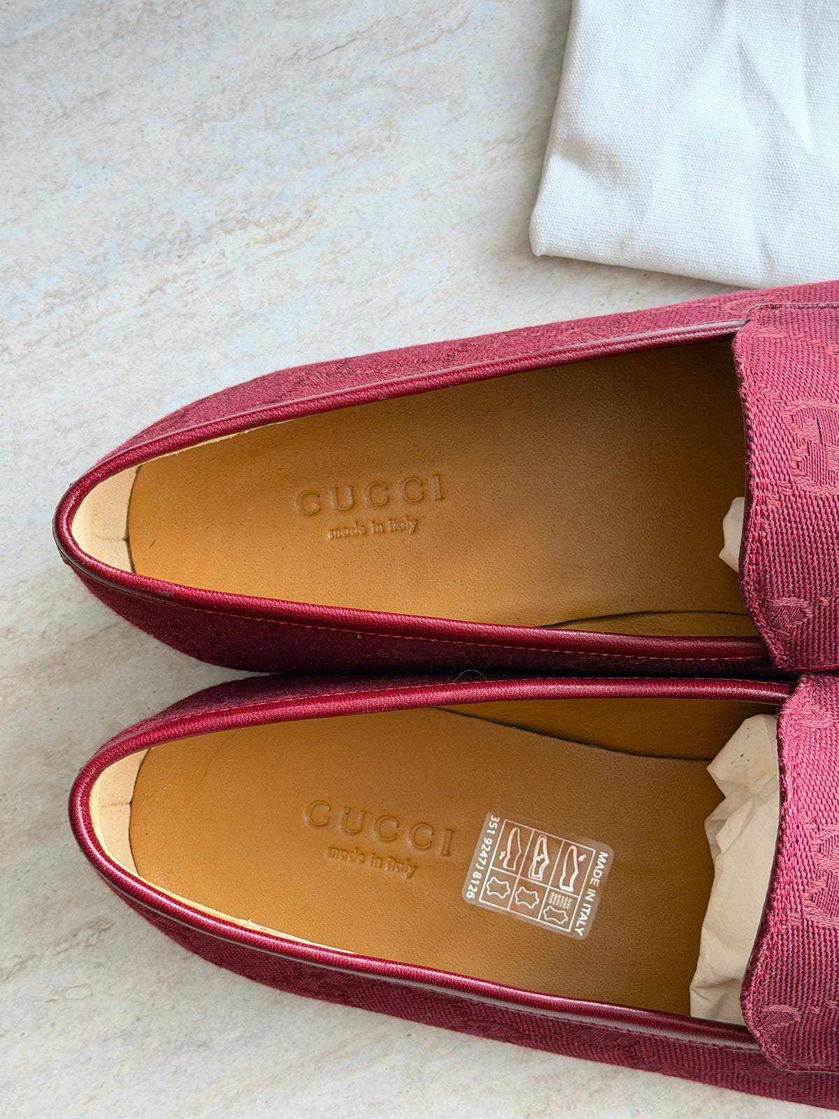 Gucci GG Canvas Loafers – Burgundy / Bordeaux - 39,5