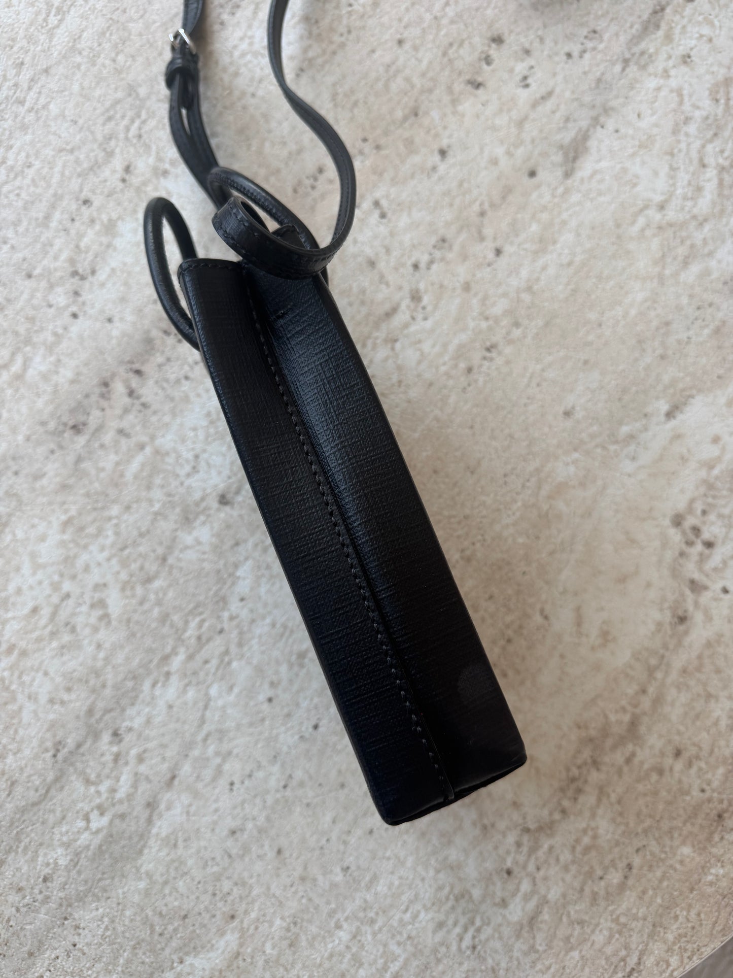 Balenciaga Mini Shopping Phone Holder – Black