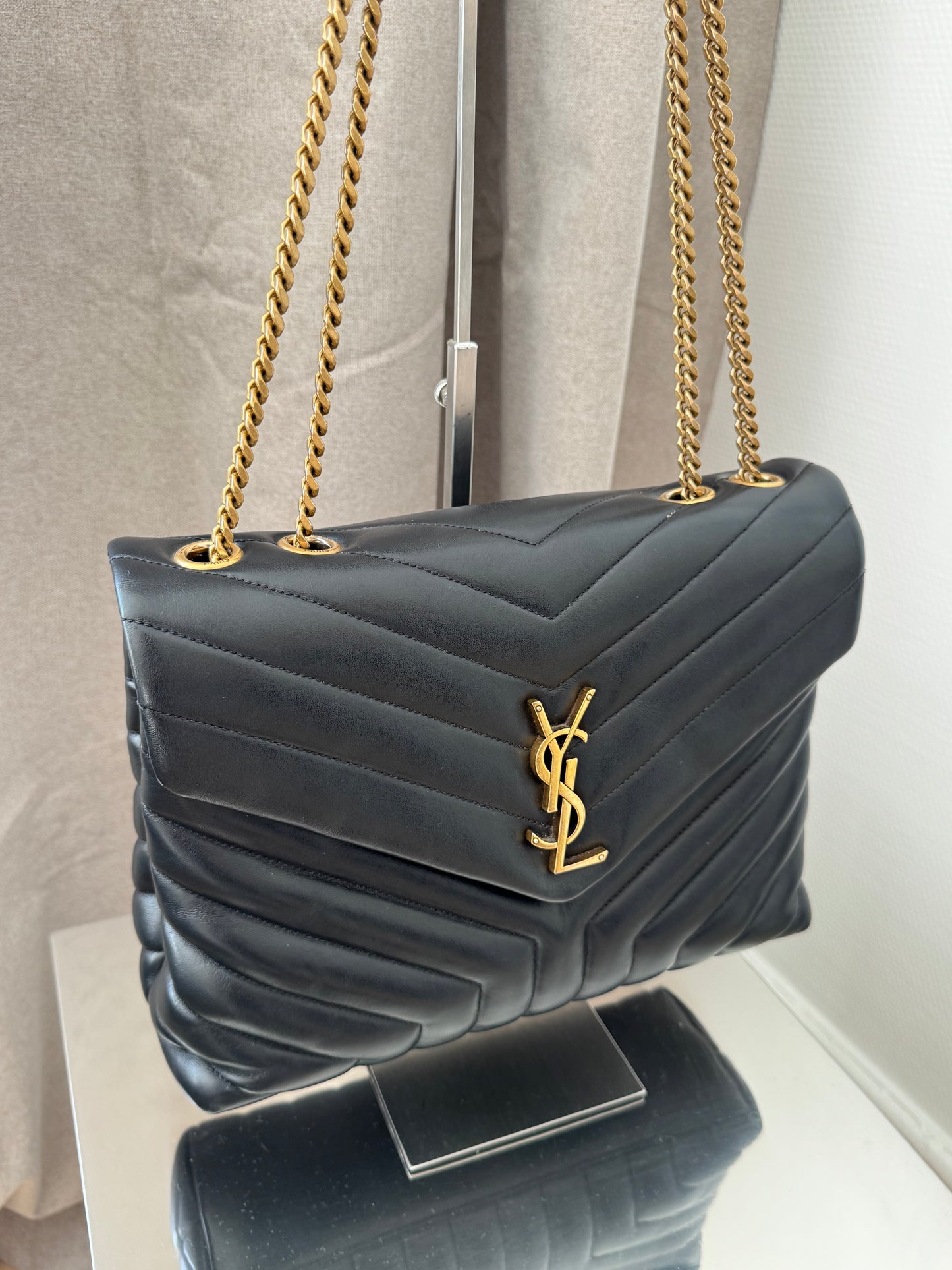 Saint Laurent YSL LouLou Medium Black Bag